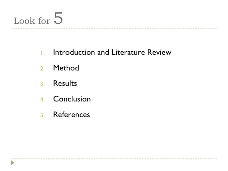 Literature review in empirical research
