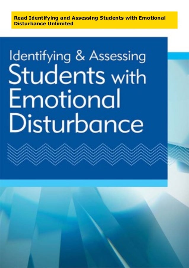 Read Identifying and Assessing Students with Emotional Disturbance