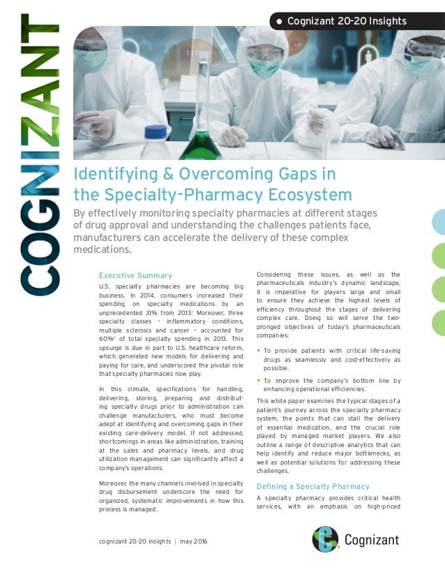 identifying overcoming gaps in the specialty pharmacy specialty pharmacy