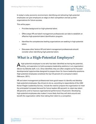 Identifying High-Potential Talent in the Workplace