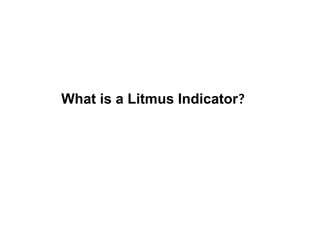 What is a Litmus Indicator?
 