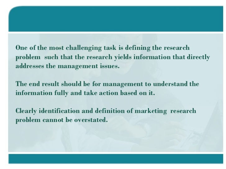 Identifying and defining a research problem