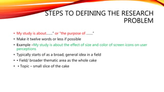 Identifying and defining a research problem | PPTX | Educational ...