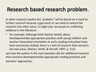 Comprehensive Guide to Identifying and Writing Research Problems in ...