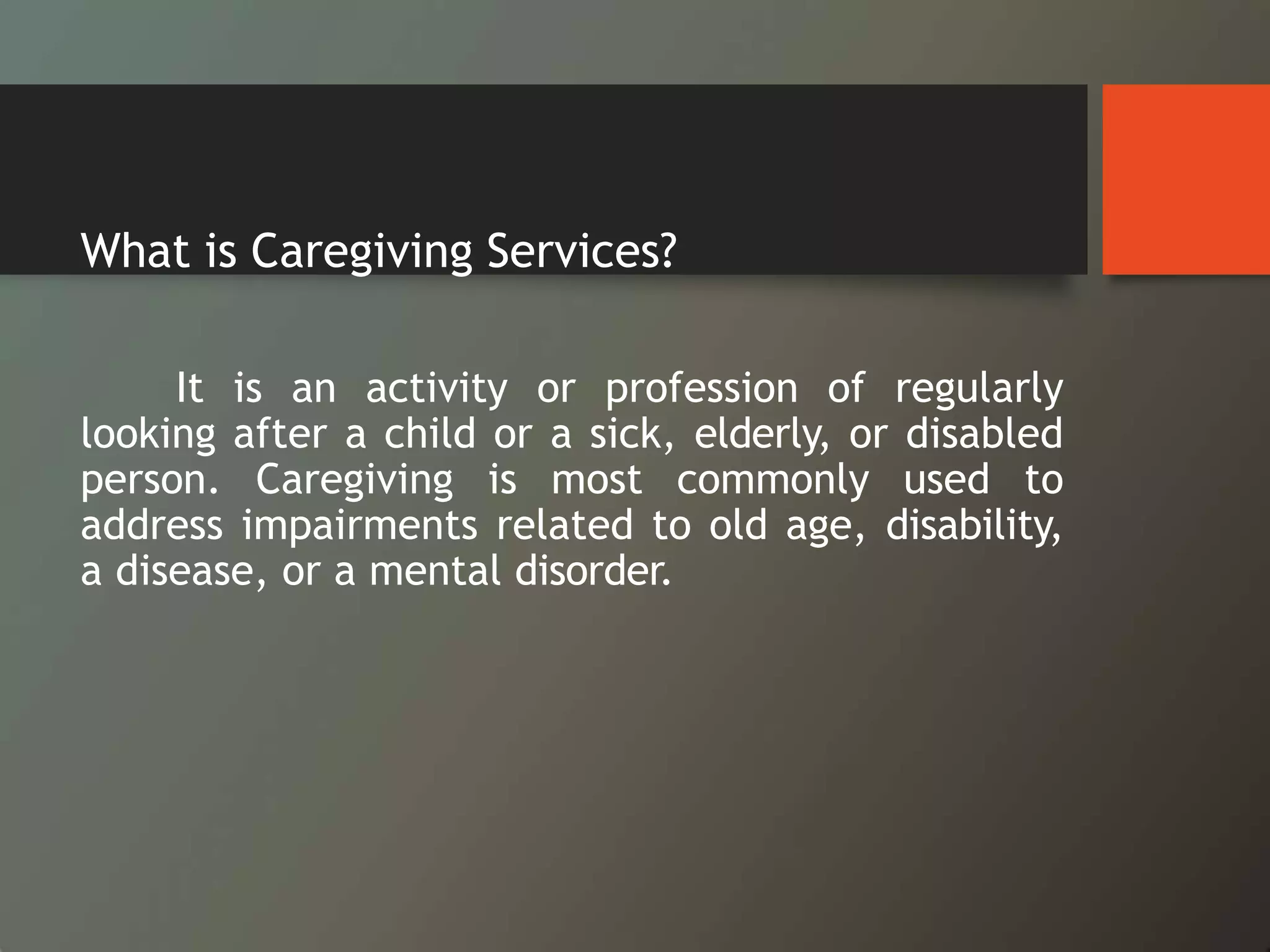 Identifying caregiving tools, equipment, and paraphernalia PPT