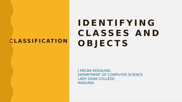 Identifying classes and objects ooad | PDF