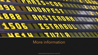 softwaretester.blog | Benjamin Bischoff
More information
 