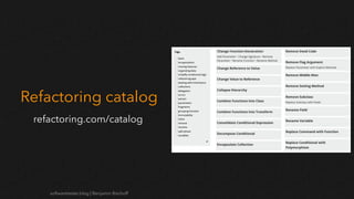 softwaretester.blog | Benjamin Bischoff
Refactoring catalog
refactoring.com/catalog
 