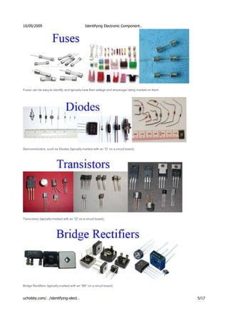 Identifying electronic components u c hobby | PDF