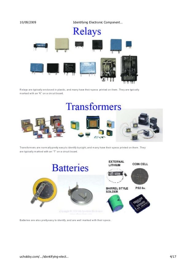 Circuit Board Components Identification Circuit Board Components Identification