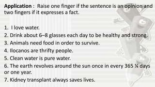 Identifying Facts And Opinions From A Selection Pptx