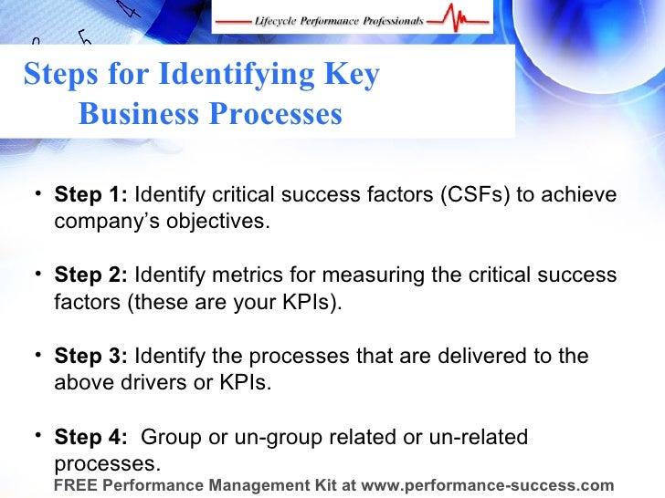 Performance Management: Identifying Key Processes