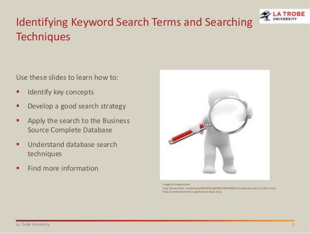 Identifying Keywords and Searching Techniques