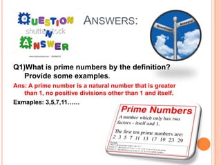Identifying prime numbers | PPT