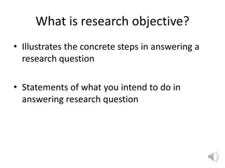 writing your research objectives | PPTX