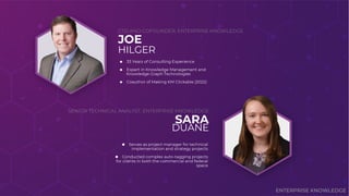 ⬢ 33 Years of Consulting Experience
⬢ Expert in Knowledge Management and
Knowledge Graph Technologies
⬢ Coauthor of Making...