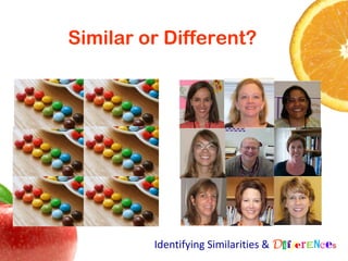Similar or Different?




         Identifying Similarities & Differences
 