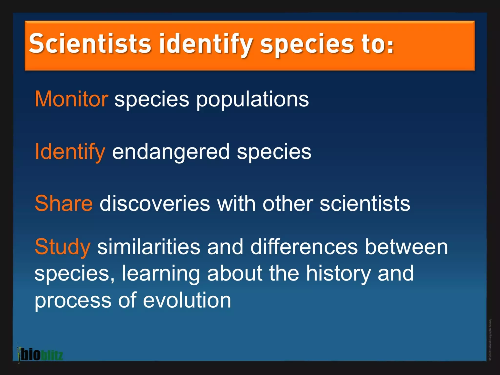 BioBlitz Educator Resource: Identifying Species