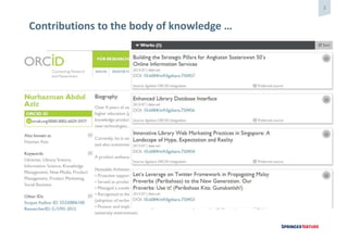 3
Contributions to the body of knowledge …
 