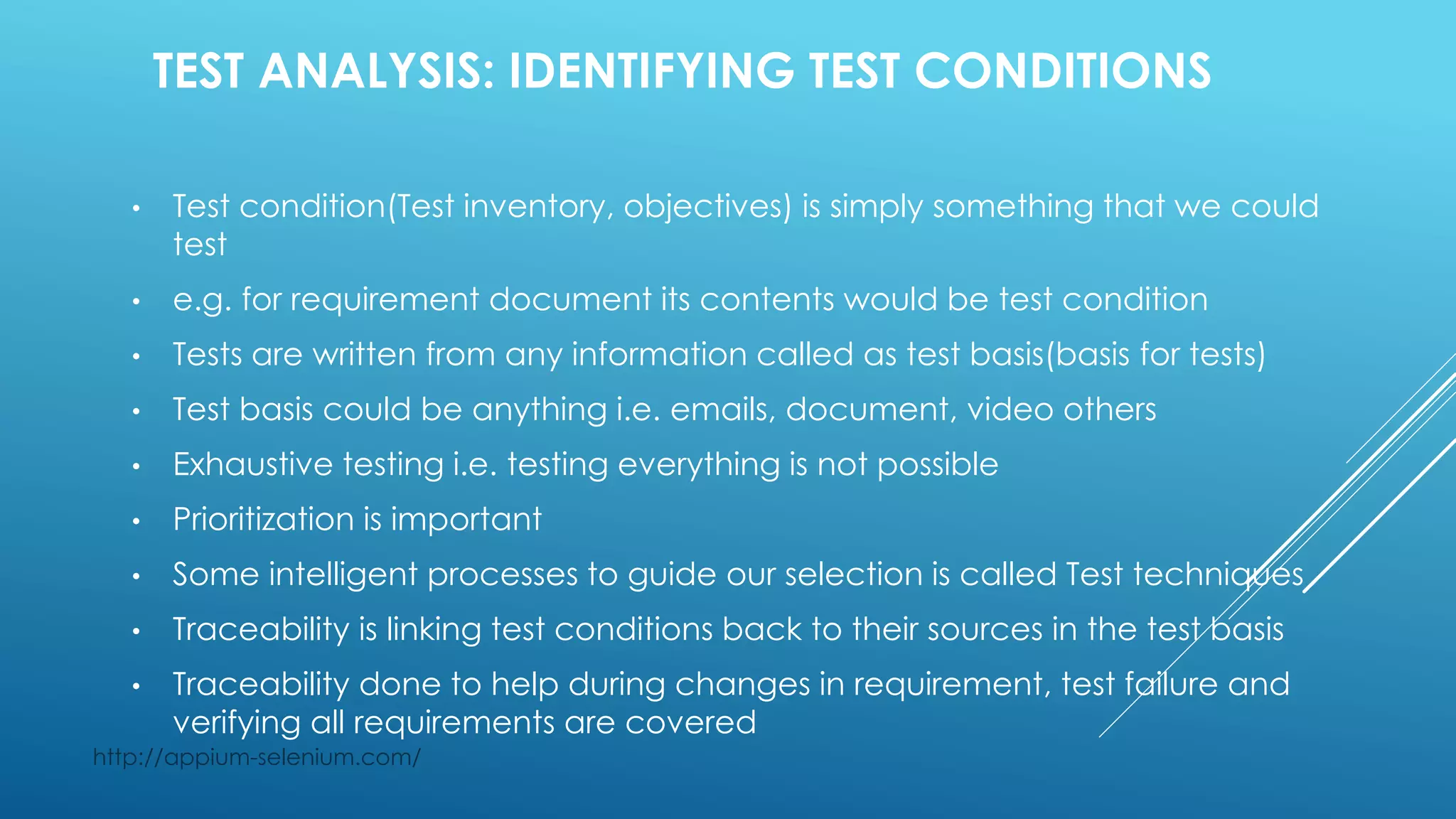 Identifying test conditions and designing tests cases | PPT