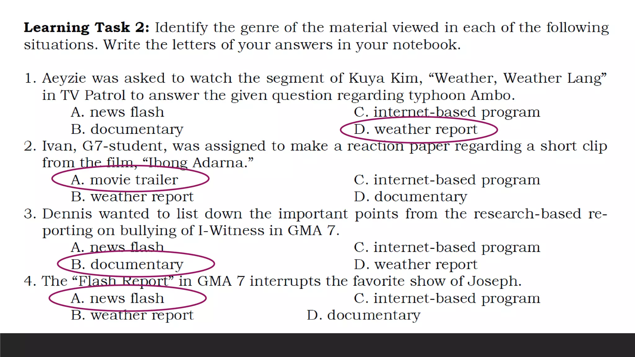 Identifying the Genre of a Material Viewed.pptx
