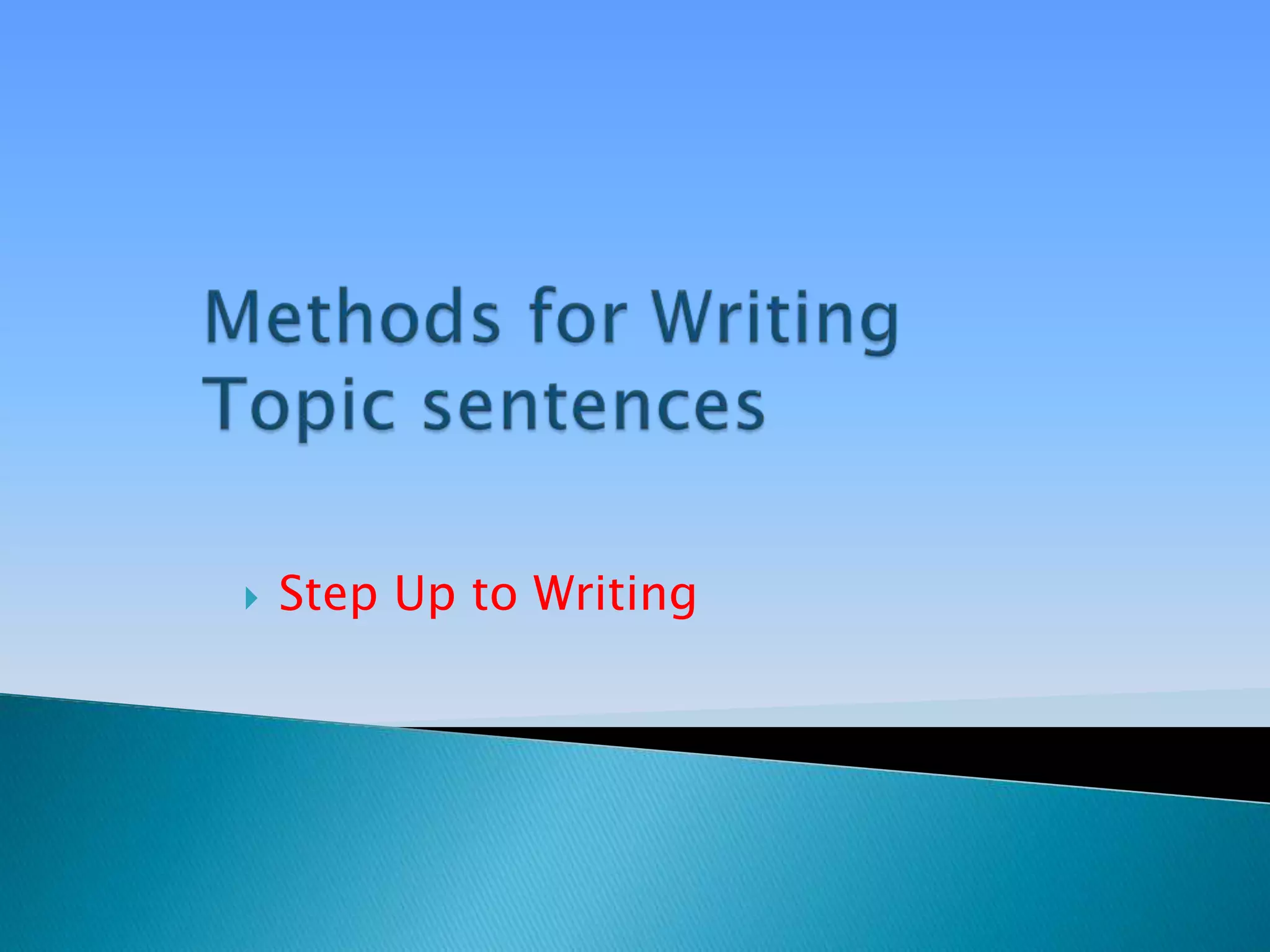    Step Up to Writing
 