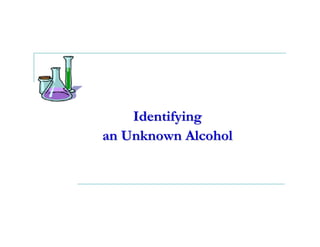 Identifying
an Unknown Alcohol
 