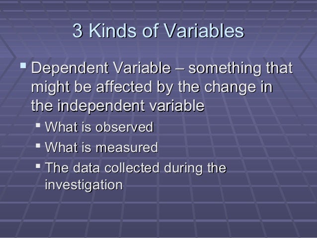 Identifying variables