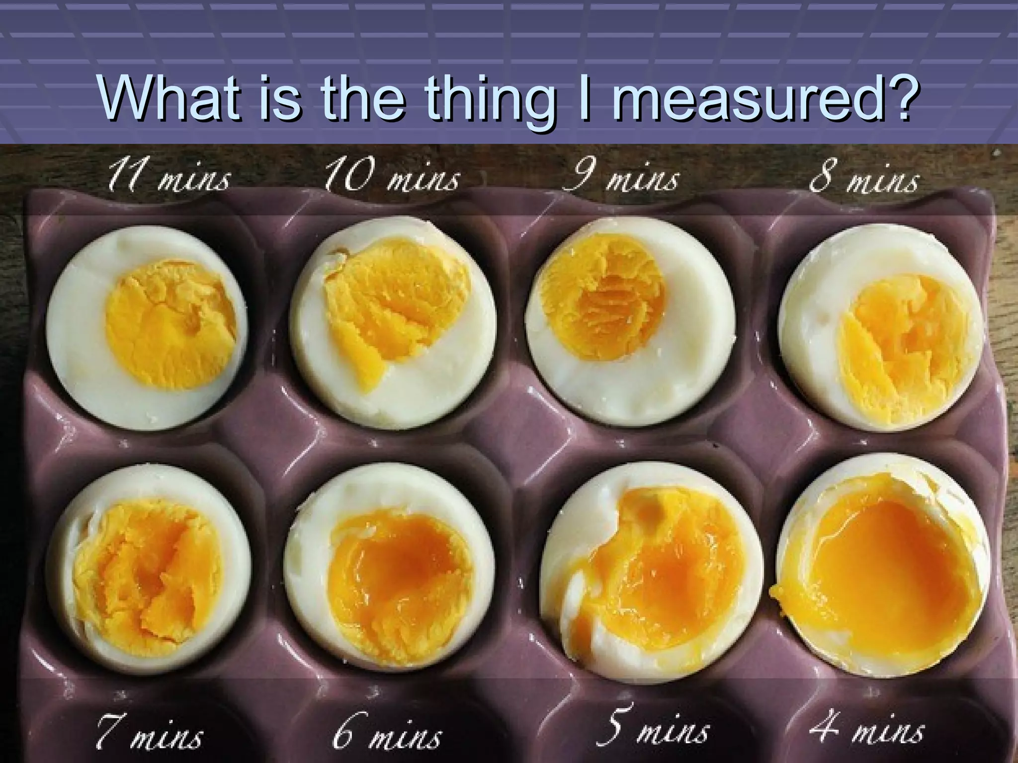 What is the thing I measured?What is the thing I measured?
 
