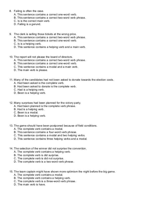 Identifying Verbs And Adverbs