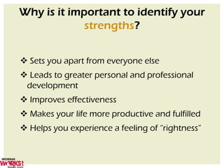 Strengthness Identifying your strengths | PDF