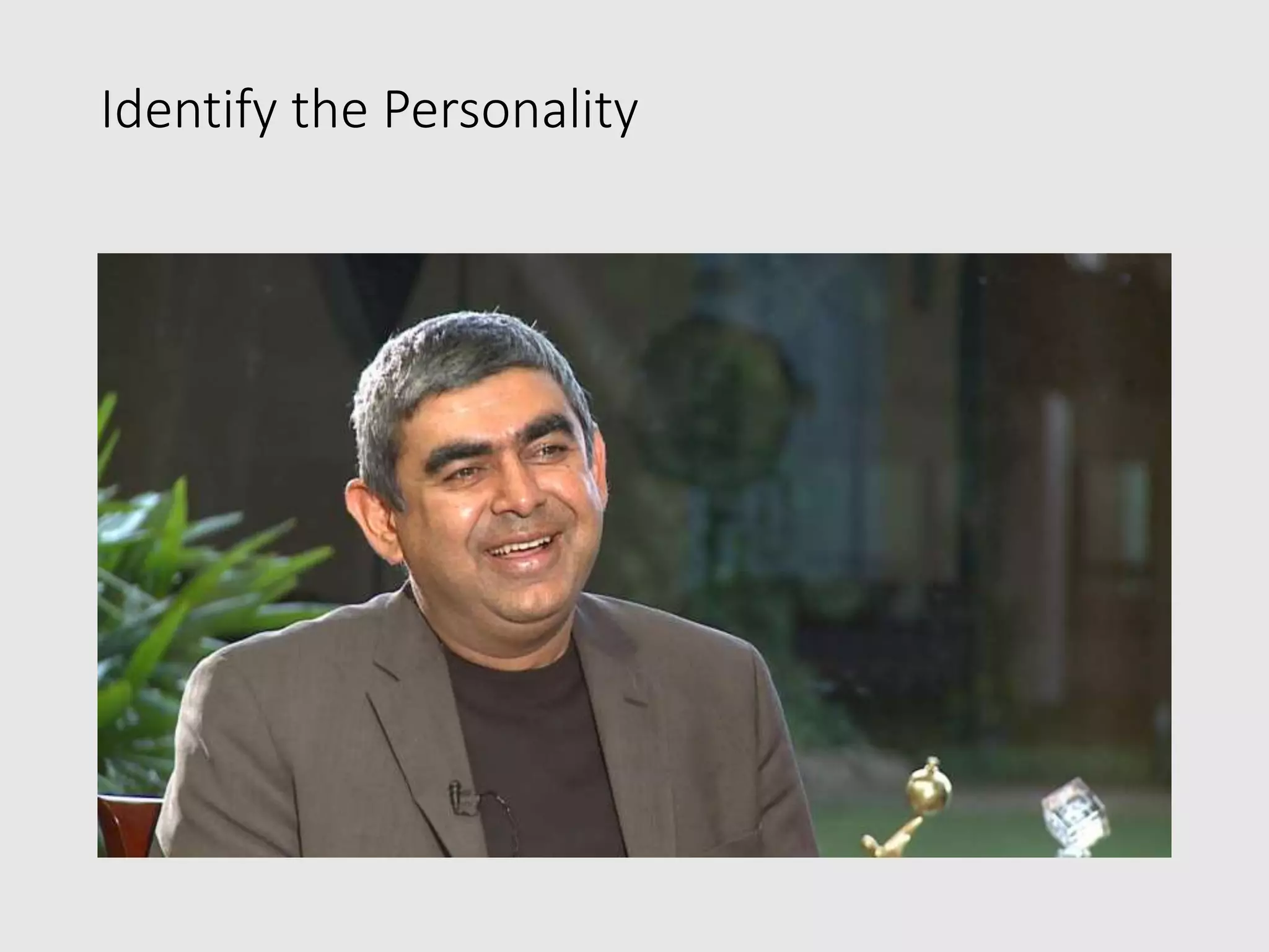 Identify the Personality
 