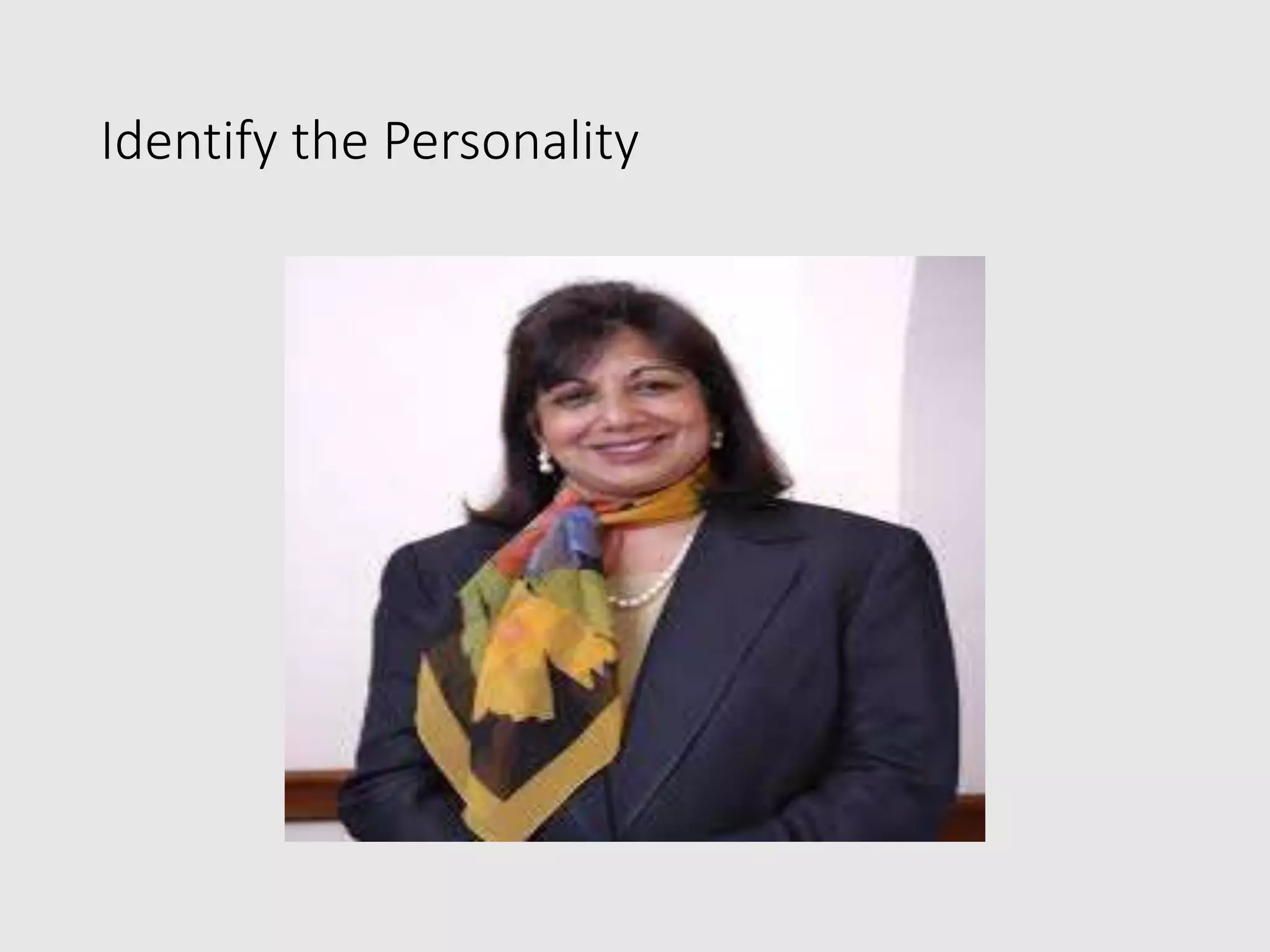 Identify the Personality
 