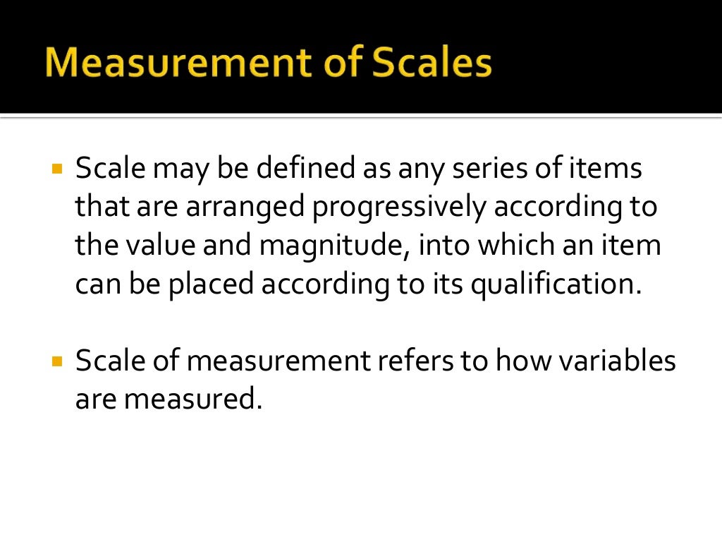 Identify variable and measurement of scale