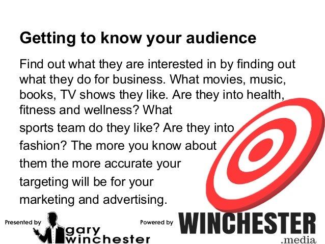 Identify your target audience
