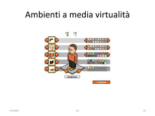 Ambienti a media virtualità 17/04/07 mc 