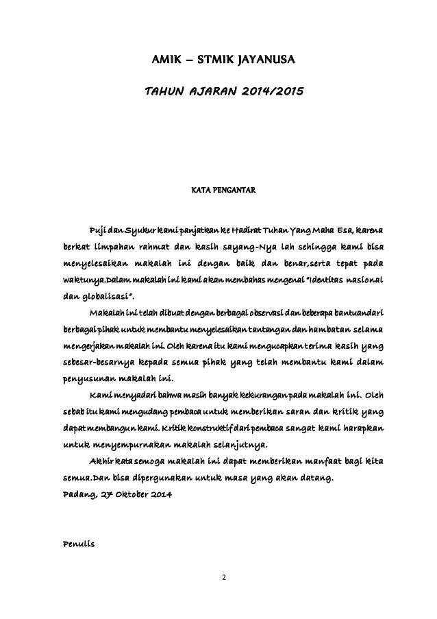 Identitas Nasional Dan Globalisasi