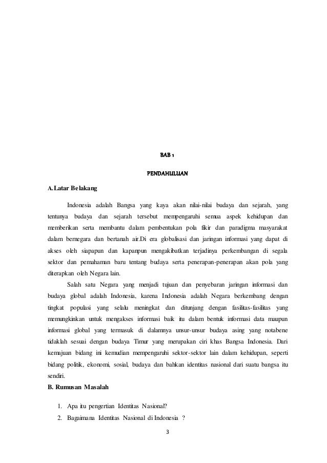 Identitas Nasional Dan Globalisasi