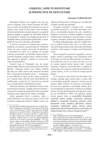 IDENTITĂŢILE CHIŞINĂULUI