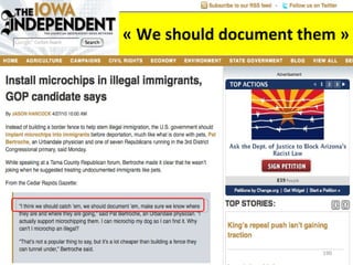 « We should document them » 