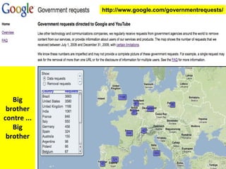 Big brother contre ... Big brother http://www.google.com/governmentrequests/ 