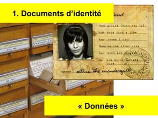 « Données » 1. Documents d’identité 