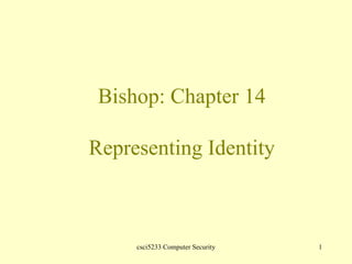 Bishop: Chapter 14 Representing Identity 