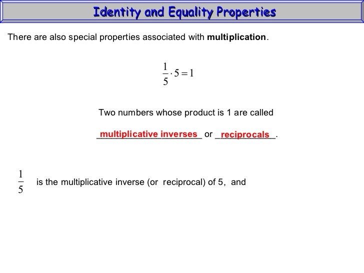 zero of inverse multiplicative 4) (Algebra1 Identity Properties & 1 Equality zero of inverse multiplicative 4) (Algebra1 Identity Properties & 1 Equality