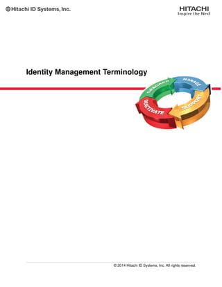 Identity Management Terminology
© 2014 Hitachi ID Systems, Inc. All rights reserved.
 