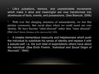 • Life’s pulsations, tremors, and unpredictable movements
which make it alive and meaningful are now transformed into
stor...