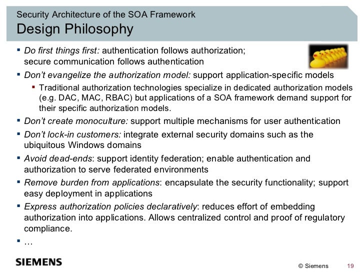 Architecture Design Philosophy identity and access management in service oriented architectures Architecture Design Philosophy identity and access management in service oriented architectures