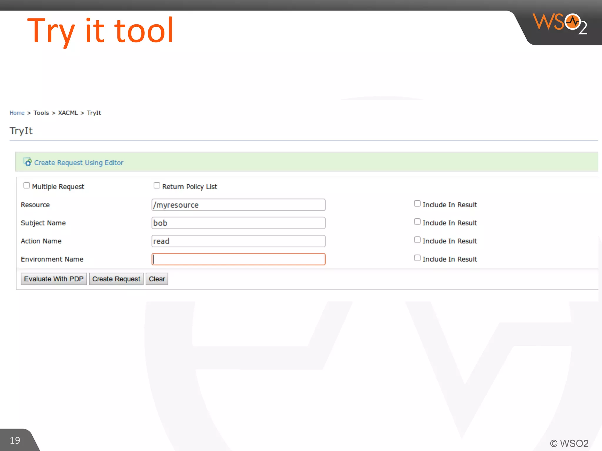 Try	
  it	
  tool	
  
19	
  
 