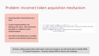 Problem: Incorrect token acquisition mechanism
 
