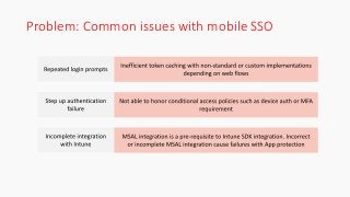 Problem: Common issues with mobile SSO
 